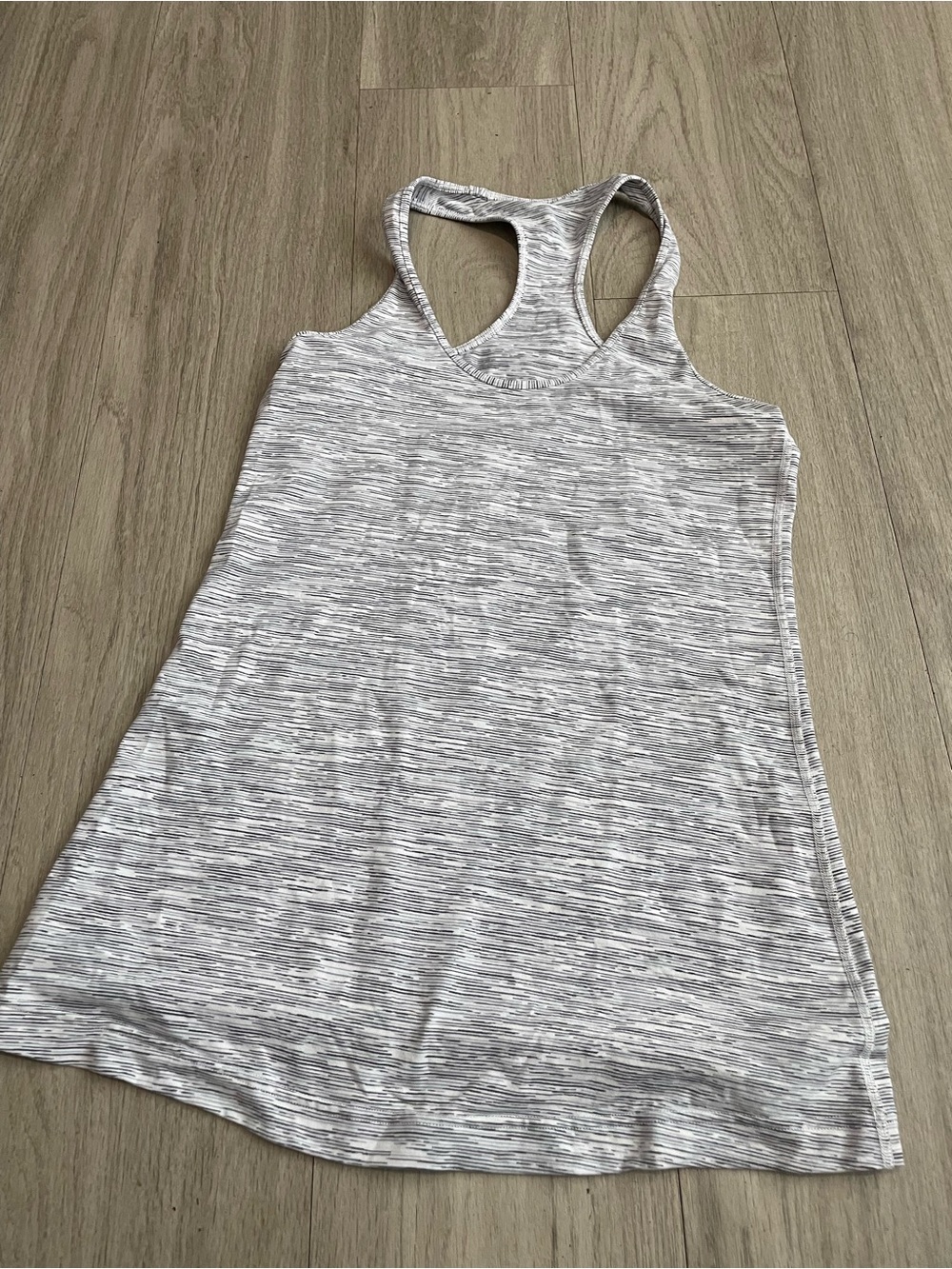 lululemon athletica Heathered Light Gray Racerback Tank